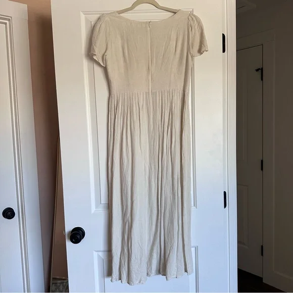 NWOT Christy Dawn scarlet dress in eggshell, petite medium - Picture 6 of 7
